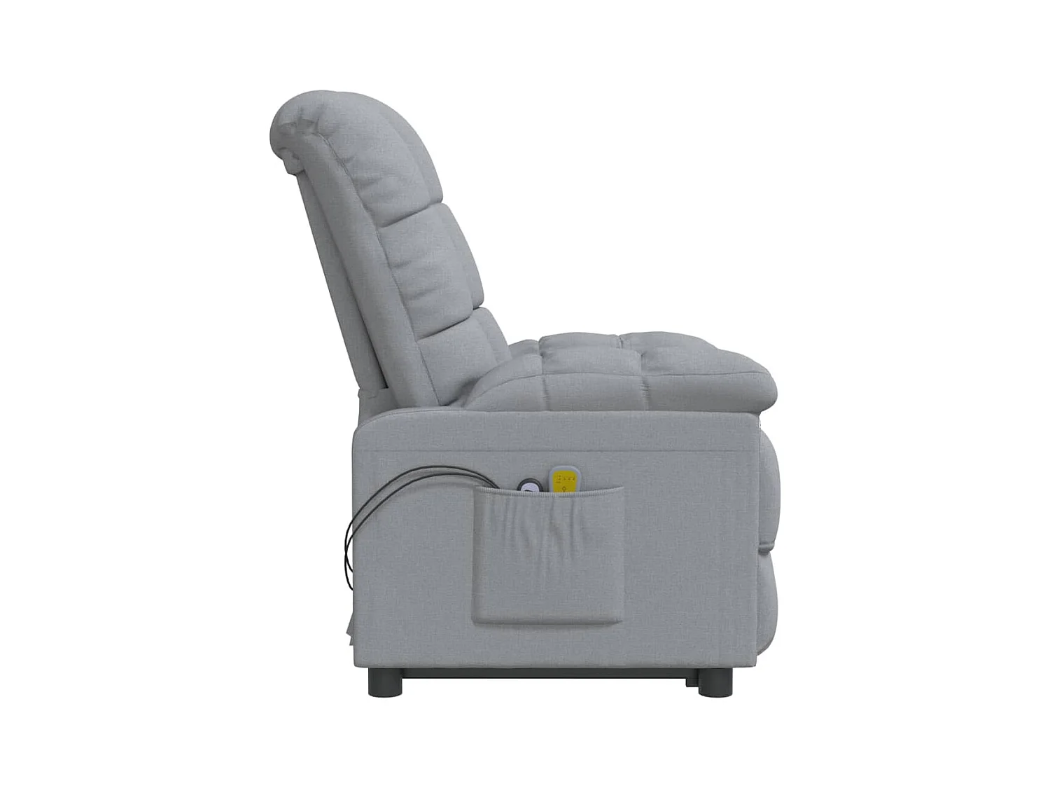 Fauteuil électrique de massage Gris clair Tissu