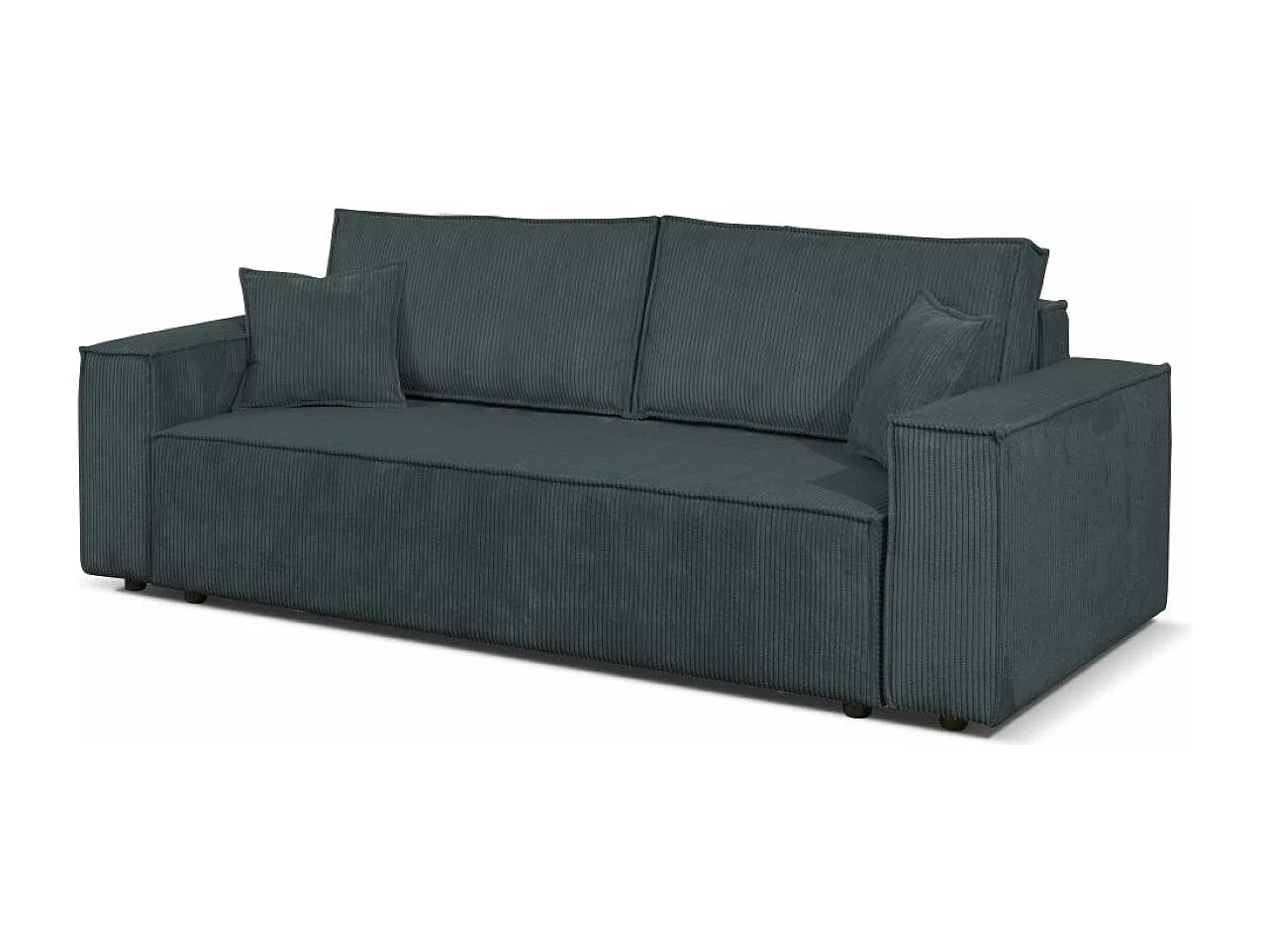 Couch Passio III mit Schlaffunktion und Bettkasten 250 cm Wohnlandschaft Schlafcouch, dunkelgrau