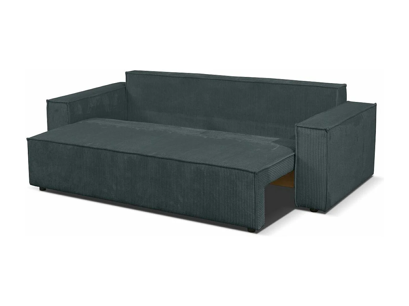 Couch Passio III mit Schlaffunktion und Bettkasten 250 cm Wohnlandschaft Schlafcouch, dunkelgrau