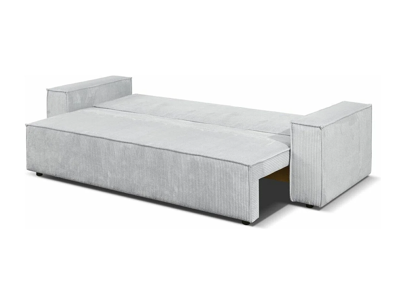 Couch Passio III mit Schlaffunktion und Bettkasten 250 cm Wohnlandschaft Schlafcouch, hellgrau