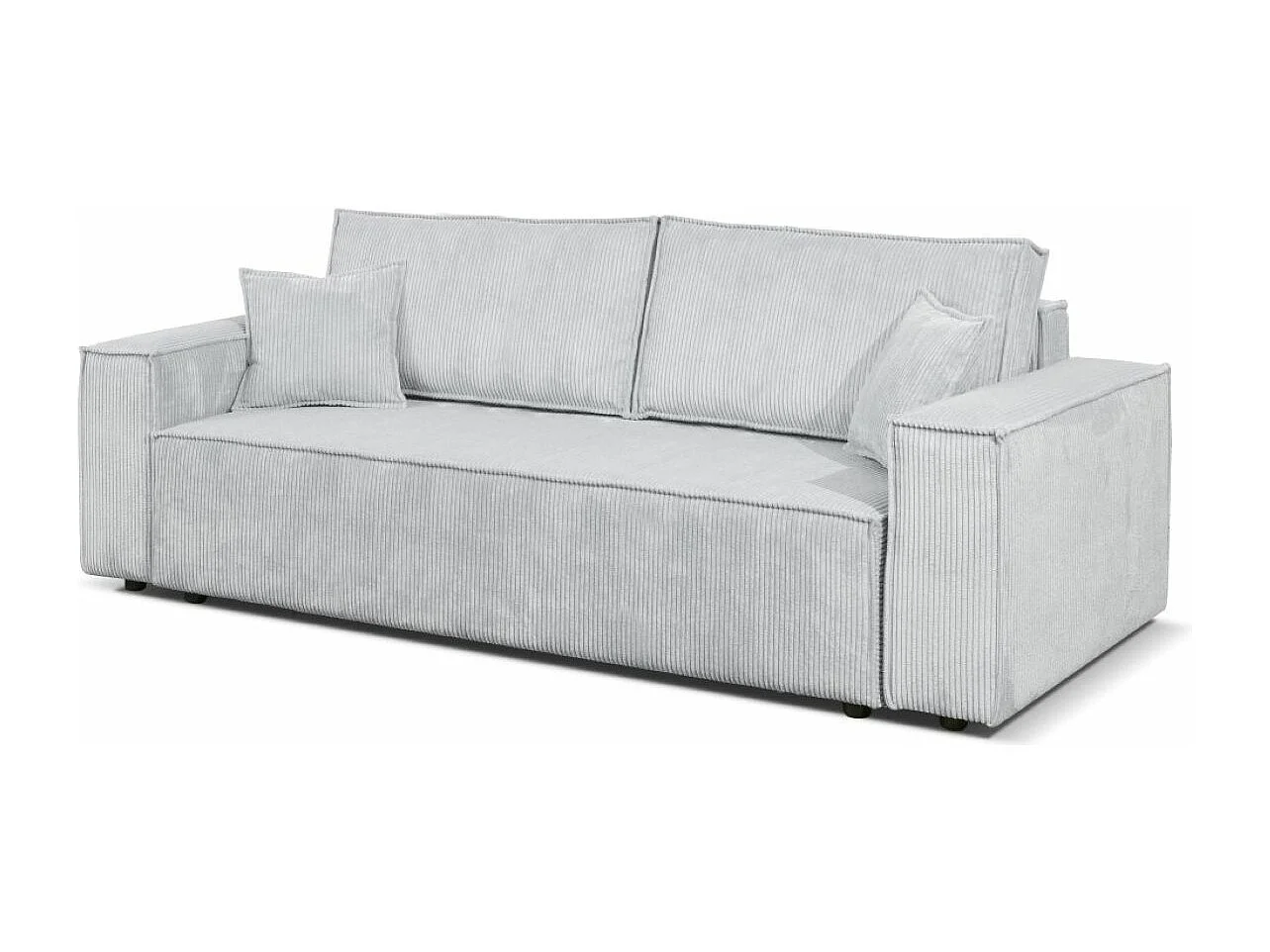 Couch Passio III mit Schlaffunktion und Bettkasten 250 cm Wohnlandschaft Schlafcouch, hellgrau