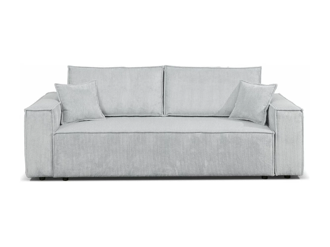 Couch Passio III mit Schlaffunktion und Bettkasten 250 cm Wohnlandschaft Schlafcouch, hellgrau