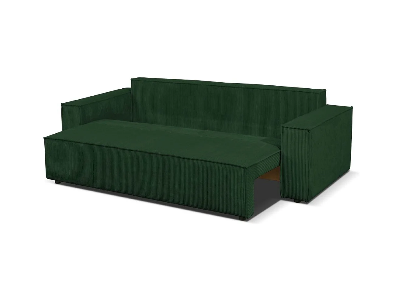 Couch Passio III mit Schlaffunktion und Bettkasten 250 cm Wohnlandschaft Schlafcouch, grün