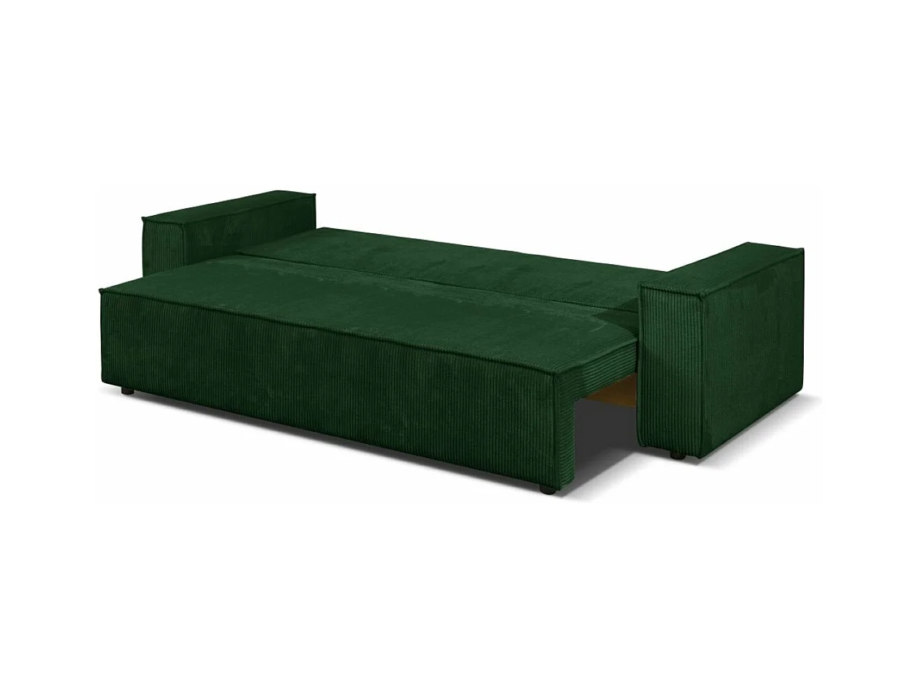 Couch Passio III mit Schlaffunktion und Bettkasten 250 cm Wohnlandschaft Schlafcouch, grün
