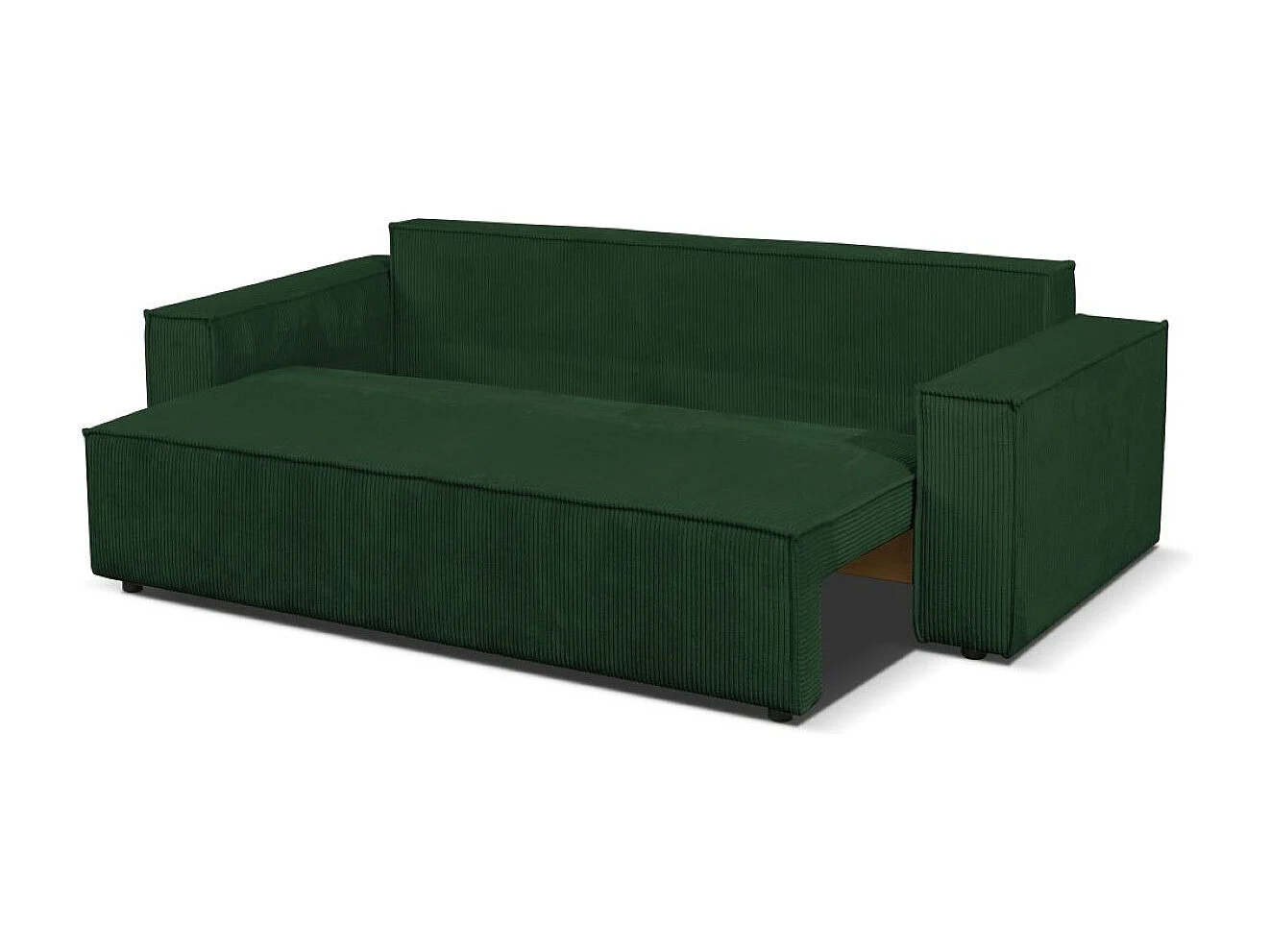 Couch Passio III mit Schlaffunktion und Bettkasten 250 cm Wohnlandschaft Schlafcouch, grün