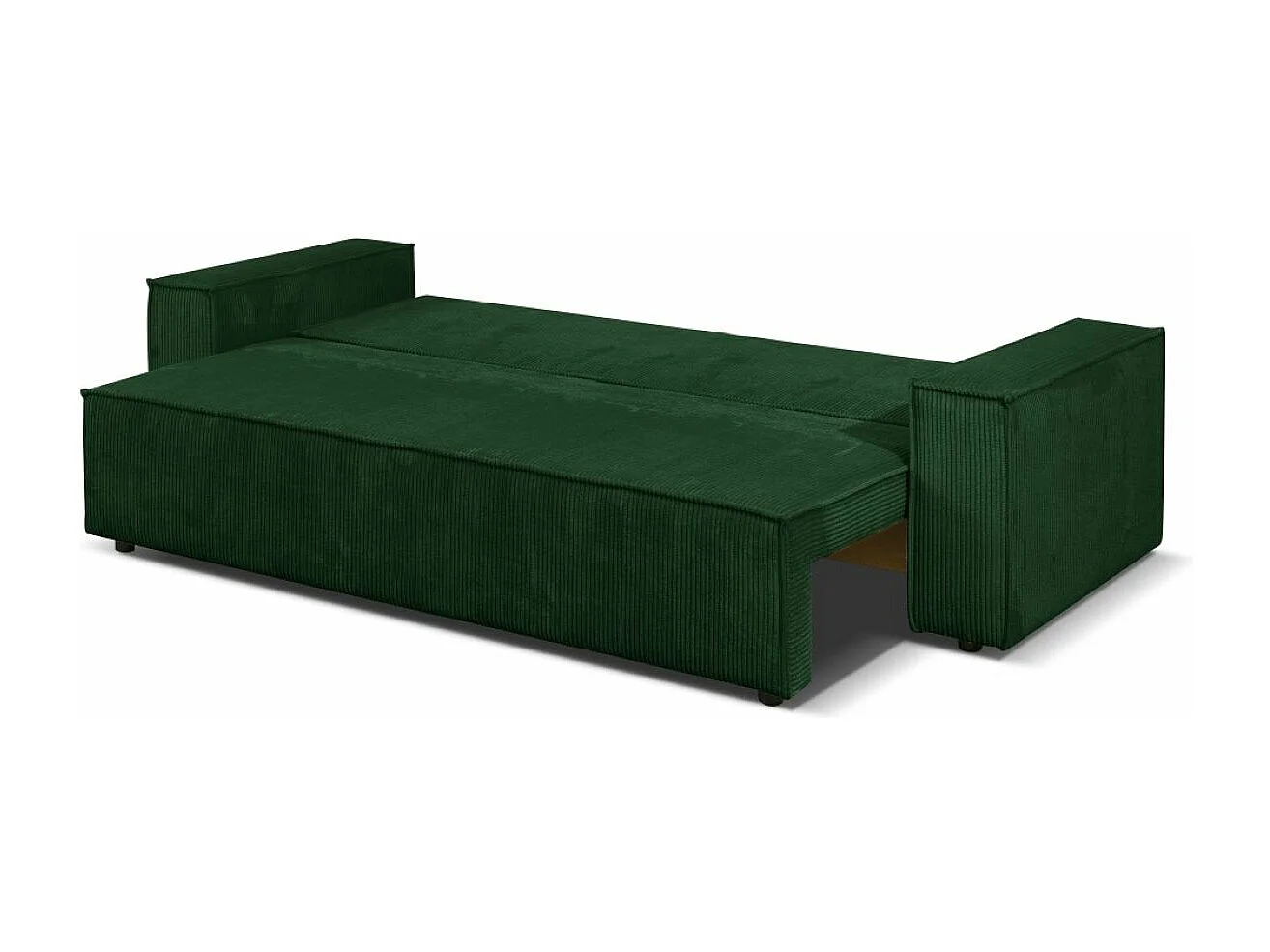 Couch Passio III mit Schlaffunktion und Bettkasten 250 cm Wohnlandschaft Schlafcouch, grün
