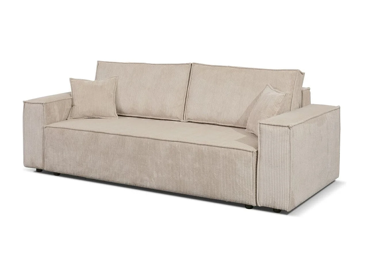 Couch Passio III mit Schlaffunktion und Bettkasten 250 cm Wohnlandschaft Schlafcouch, hellbraun, cappucino