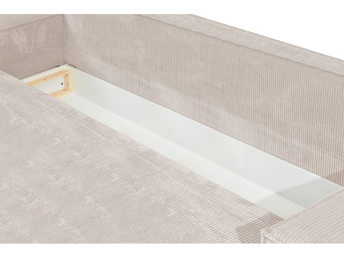 Couch Passio III mit Schlaffunktion und Bettkasten 250 cm Wohnlandschaft Schlafcouch, hellbraun, cappucino