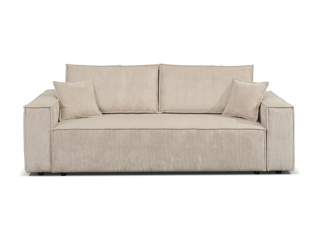 Couch Passio III mit Schlaffunktion und Bettkasten 250 cm Wohnlandschaft Schlafcouch, hellbraun, cappucino