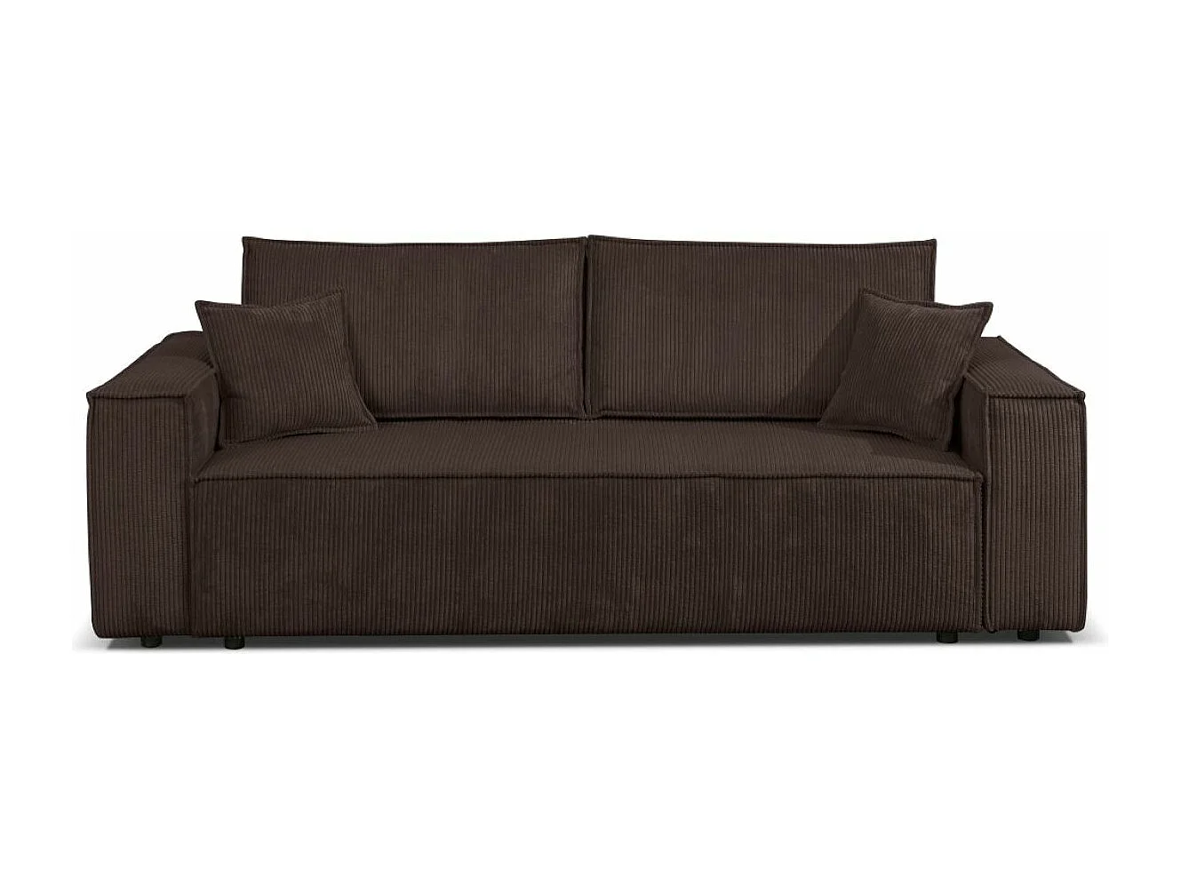 Couch Passio III mit Schlaffunktion und Bettkasten 250 cm Wohnlandschaft Schlafcouch, braun