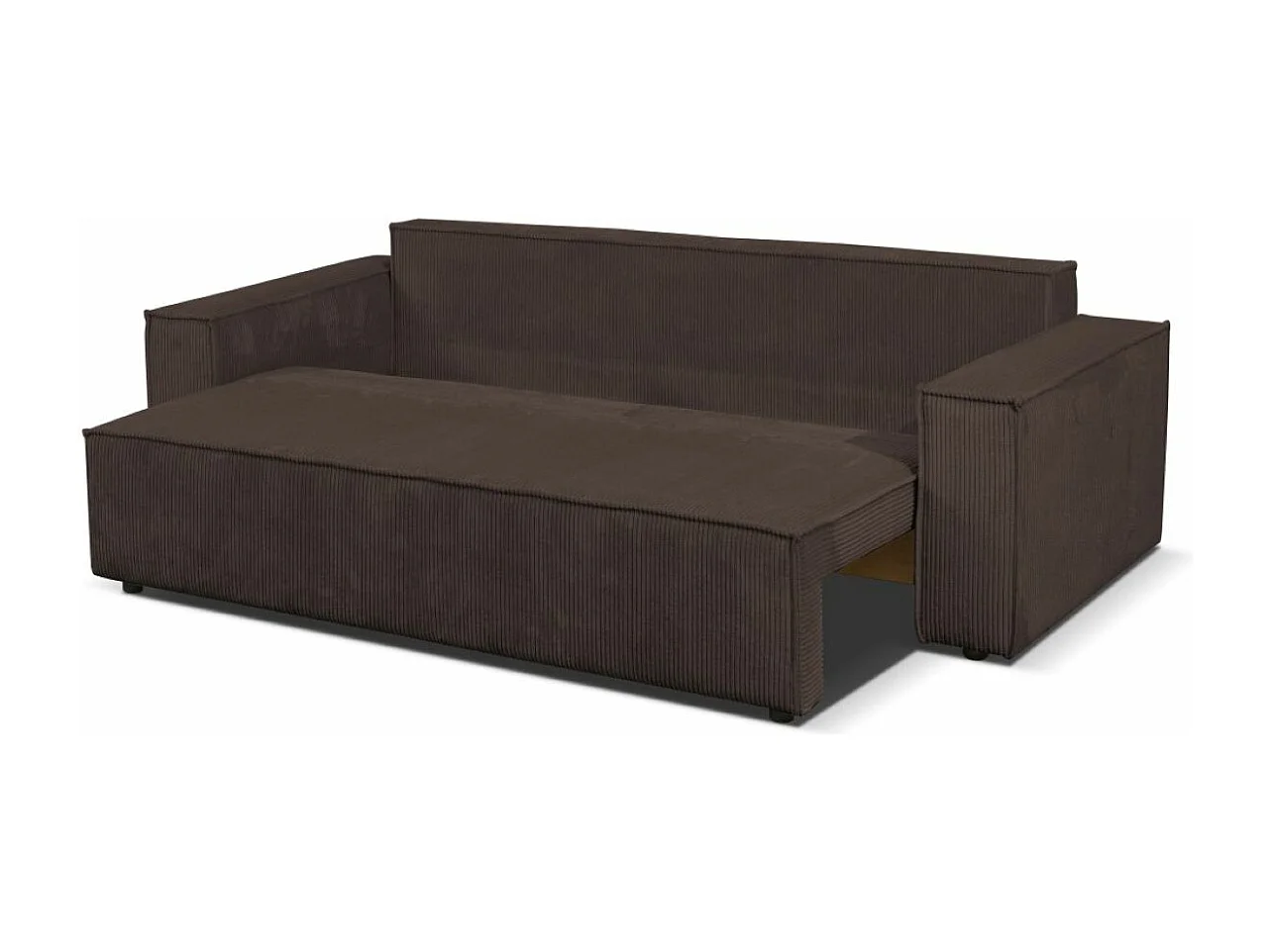 Couch Passio III mit Schlaffunktion und Bettkasten 250 cm Wohnlandschaft Schlafcouch, braun