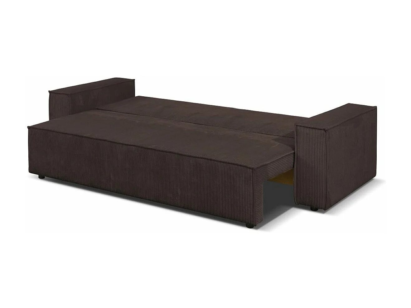 Couch Passio III mit Schlaffunktion und Bettkasten 250 cm Wohnlandschaft Schlafcouch, braun