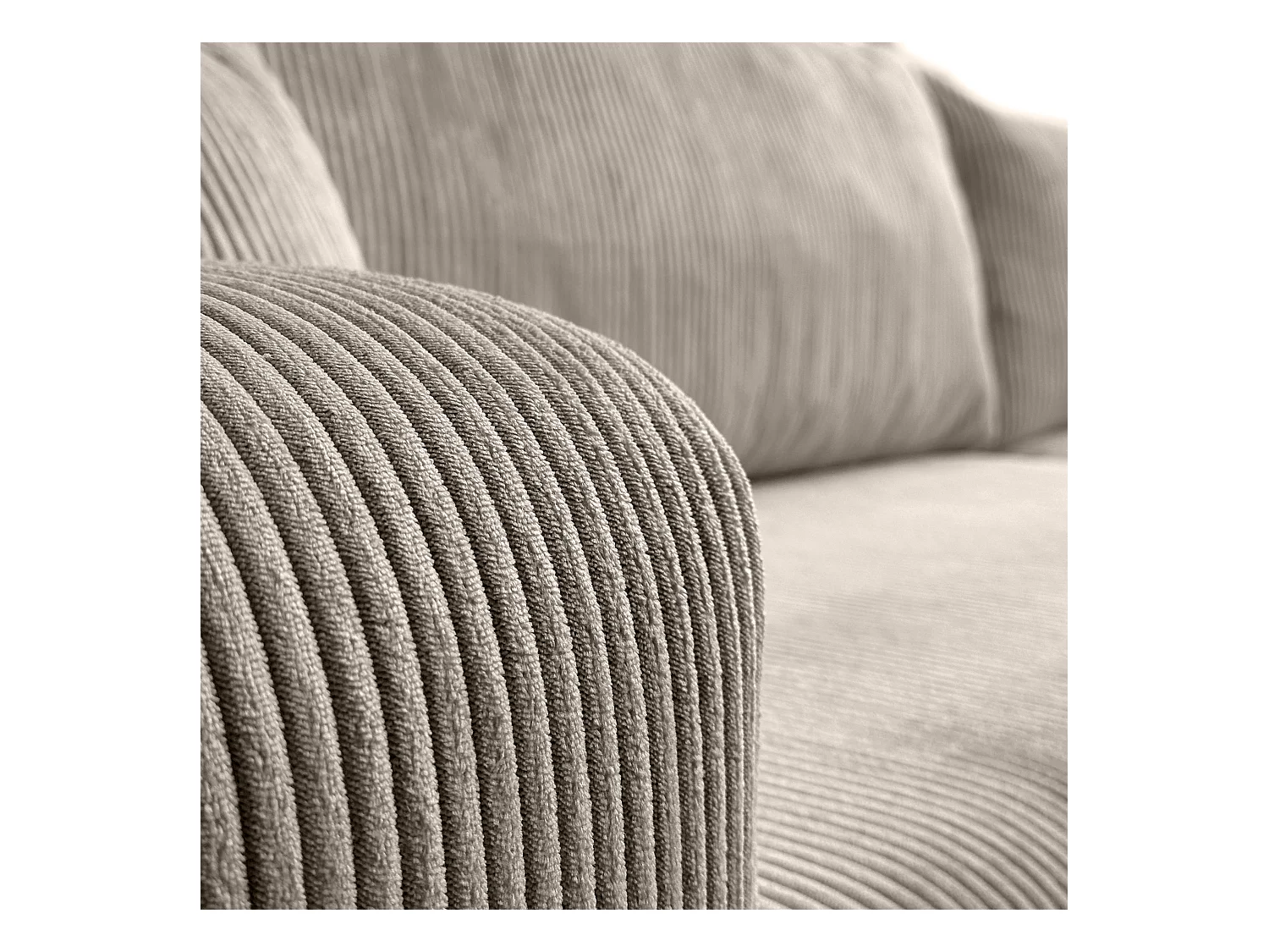 Ecksofa L Form Sofia 277 x 143 cm mit Schlaffunktion und Bettkasten Couch Cord Schlafsofa Schlafcouch Sofa universale Seite, beige, cappucino