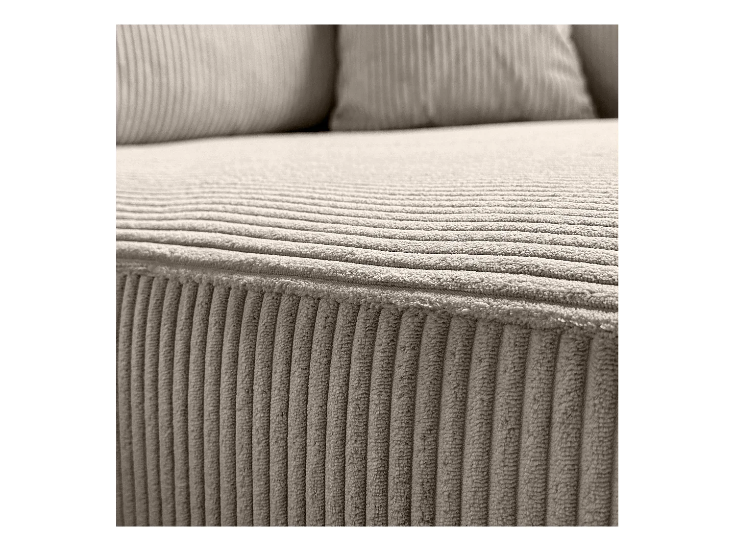 Ecksofa L Form Sofia 277 x 143 cm mit Schlaffunktion und Bettkasten Couch Cord Schlafsofa Schlafcouch Sofa universale Seite, beige, cappucino