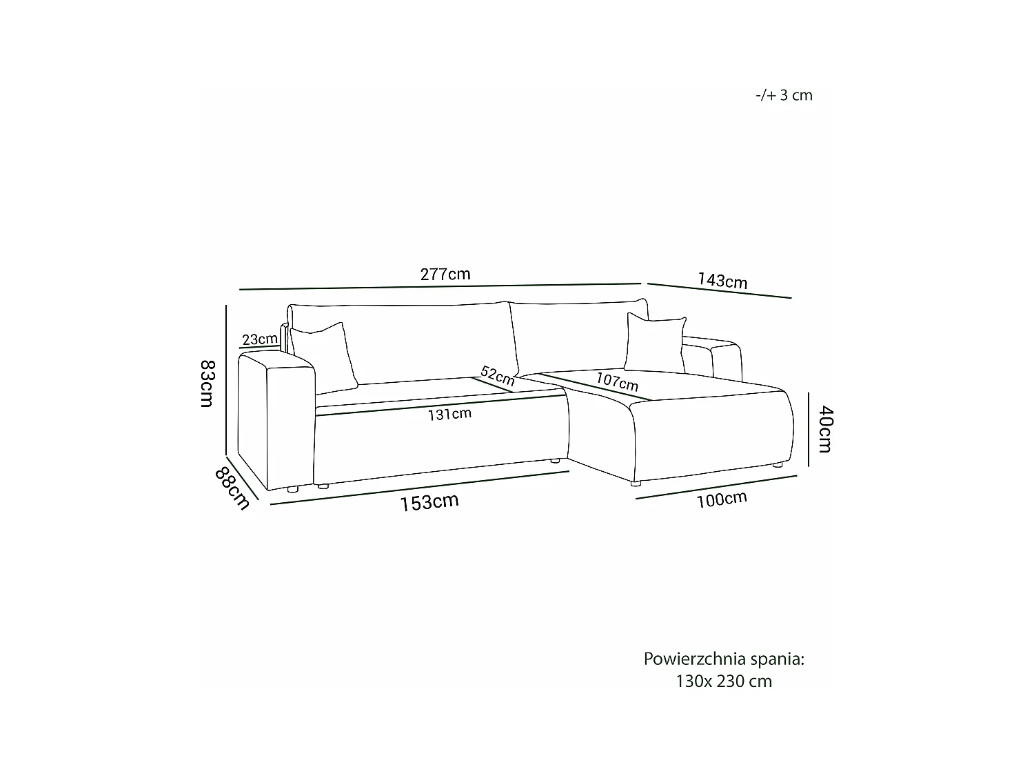 Ecksofa L Form Sofia 277 x 143 cm mit Schlaffunktion und Bettkasten Couch Cord Schlafsofa Schlafcouch Sofa universale Seite, dunkelgrau