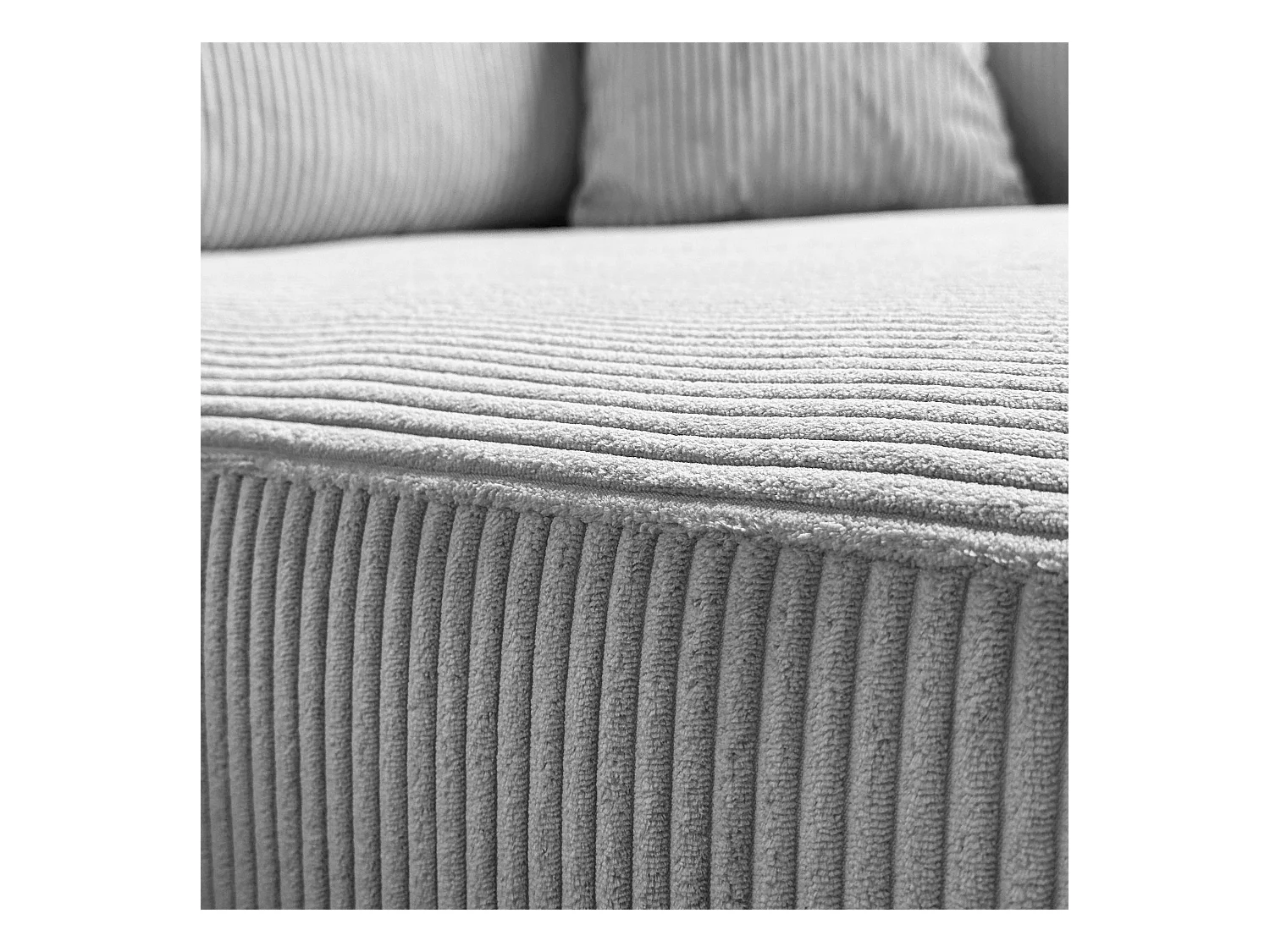 Ecksofa L Form Sofia 277 x 143 cm mit Schlaffunktion und Bettkasten Couch Cord Schlafsofa Schlafcouch Sofa universale Seite, hellgrau