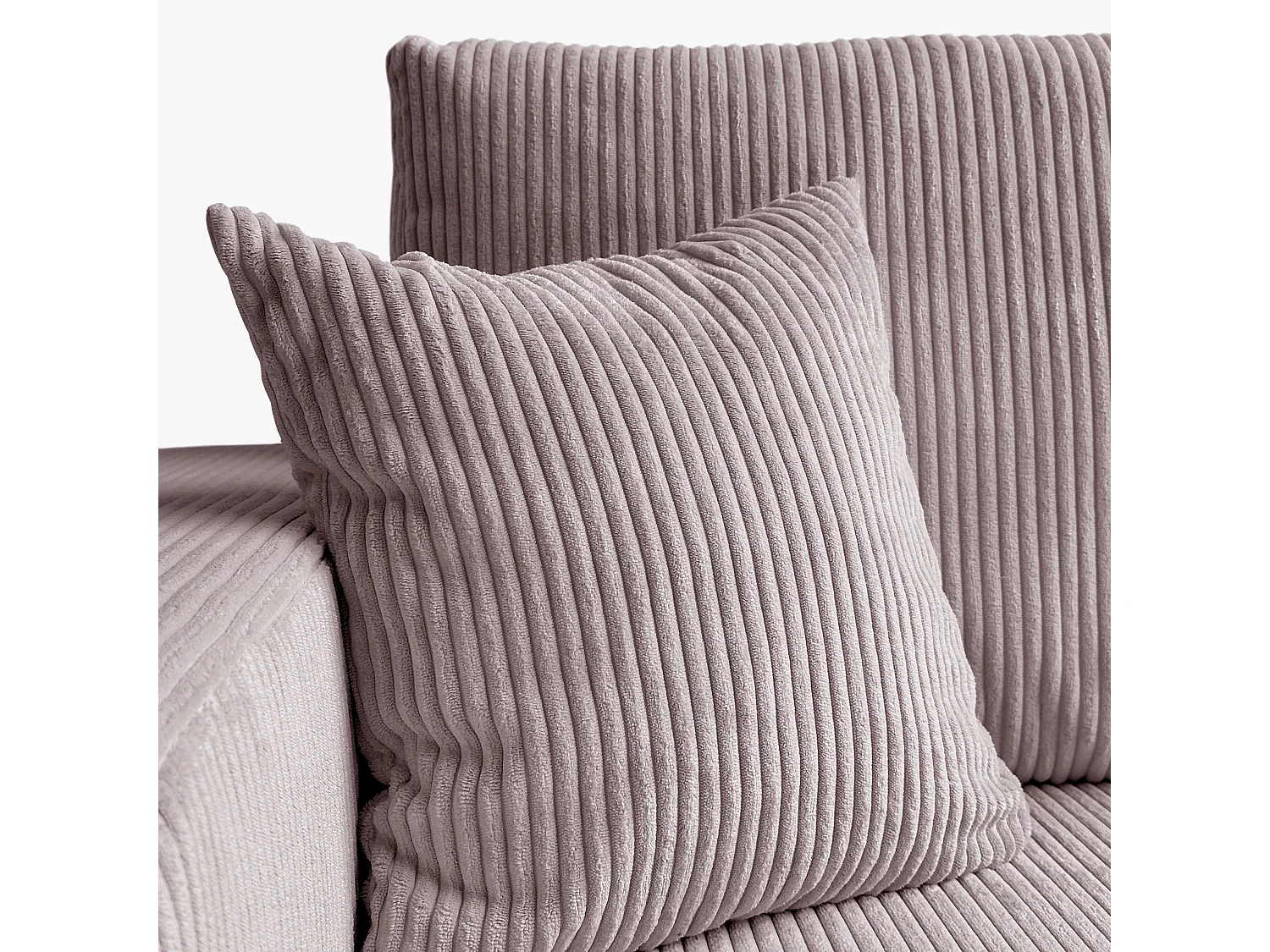 Ecksofa L Form Sofia 277 x 143 cm mit Schlaffunktion und Bettkasten Couch Cord Schlafsofa Schlafcouch Sofa universale Seite, puderrosa