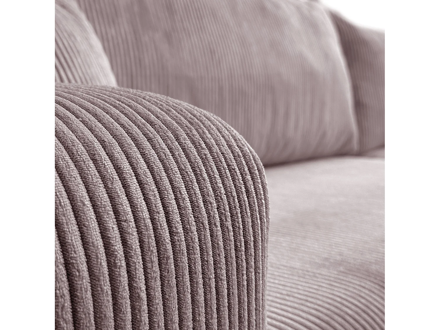 Ecksofa L Form Sofia 277 x 143 cm mit Schlaffunktion und Bettkasten Couch Cord Schlafsofa Schlafcouch Sofa universale Seite, puderrosa