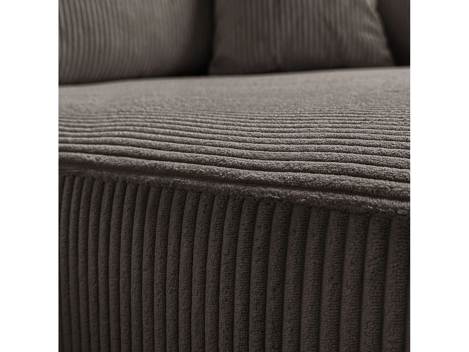 Ecksofa L Form Sofia 277 x 143 cm mit Schlaffunktion und Bettkasten Couch Cord Schlafsofa Schlafcouch Sofa universale Seite, hellbraun