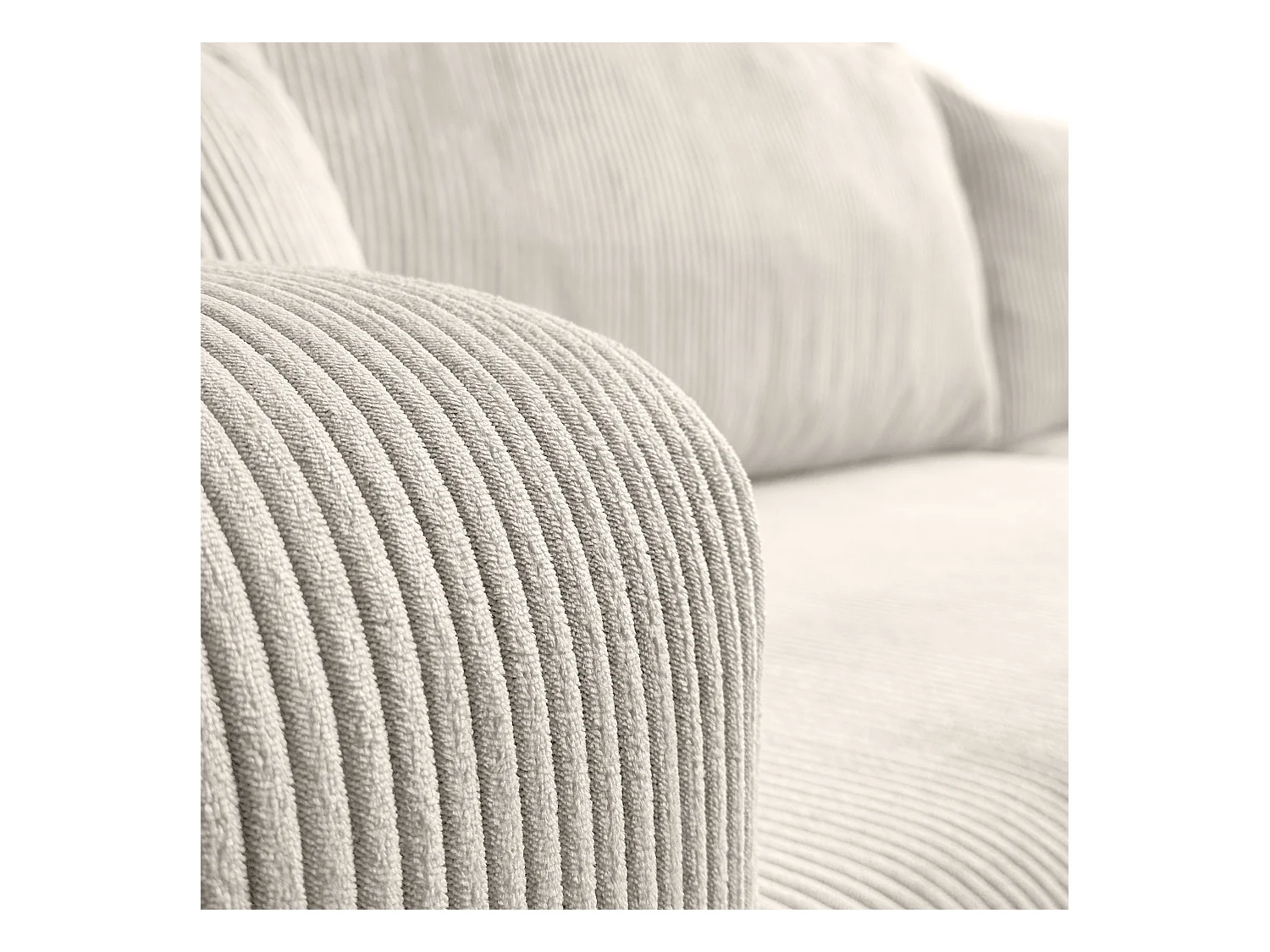 Ecksofa L Form Sofia 277 x 143 cm mit Schlaffunktion und Bettkasten Couch Cord Schlafsofa Schlafcouch Sofa universale Seite, beige