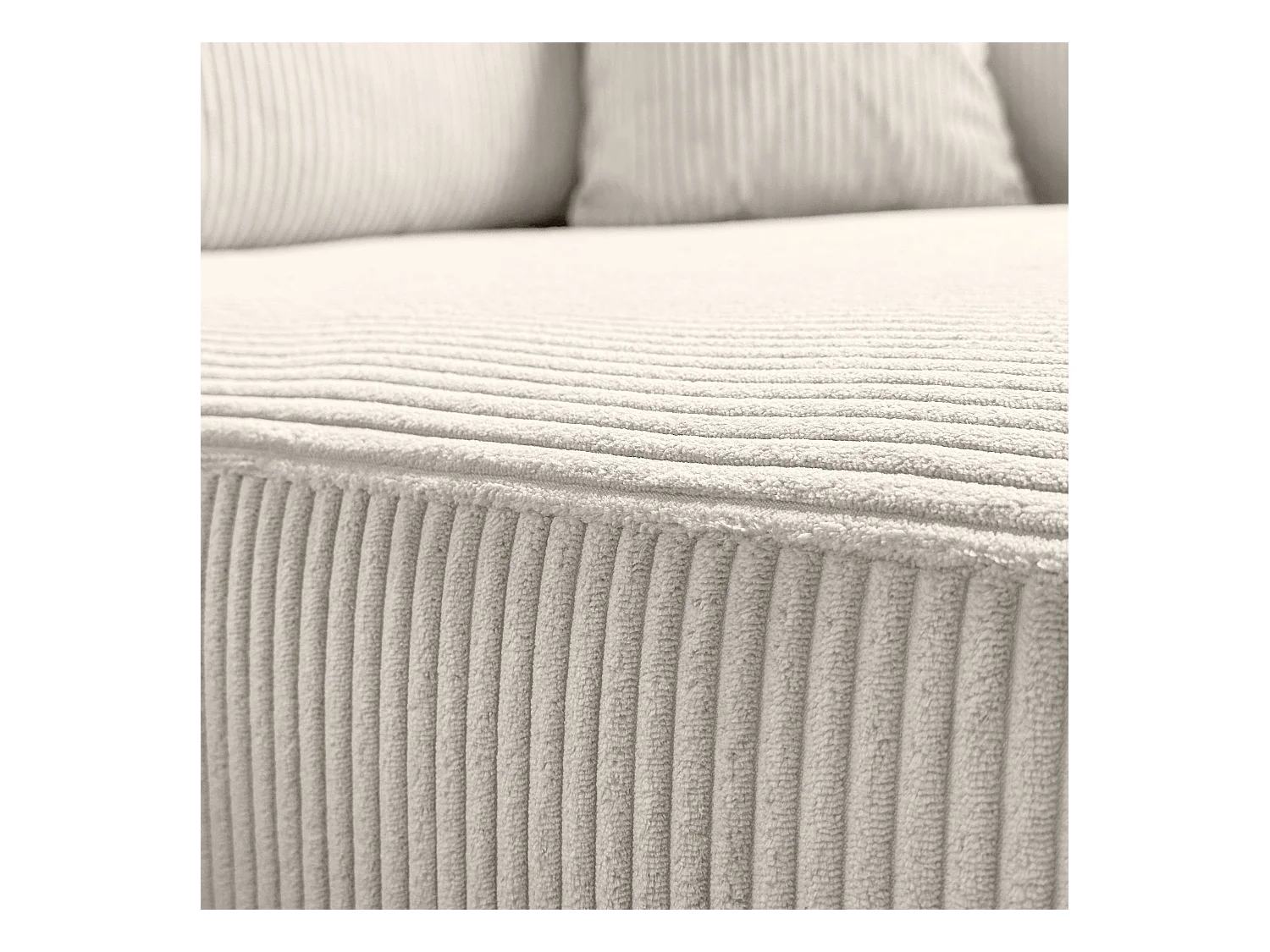 Ecksofa L Form Sofia 277 x 143 cm mit Schlaffunktion und Bettkasten Couch Cord Schlafsofa Schlafcouch Sofa universale Seite, beige