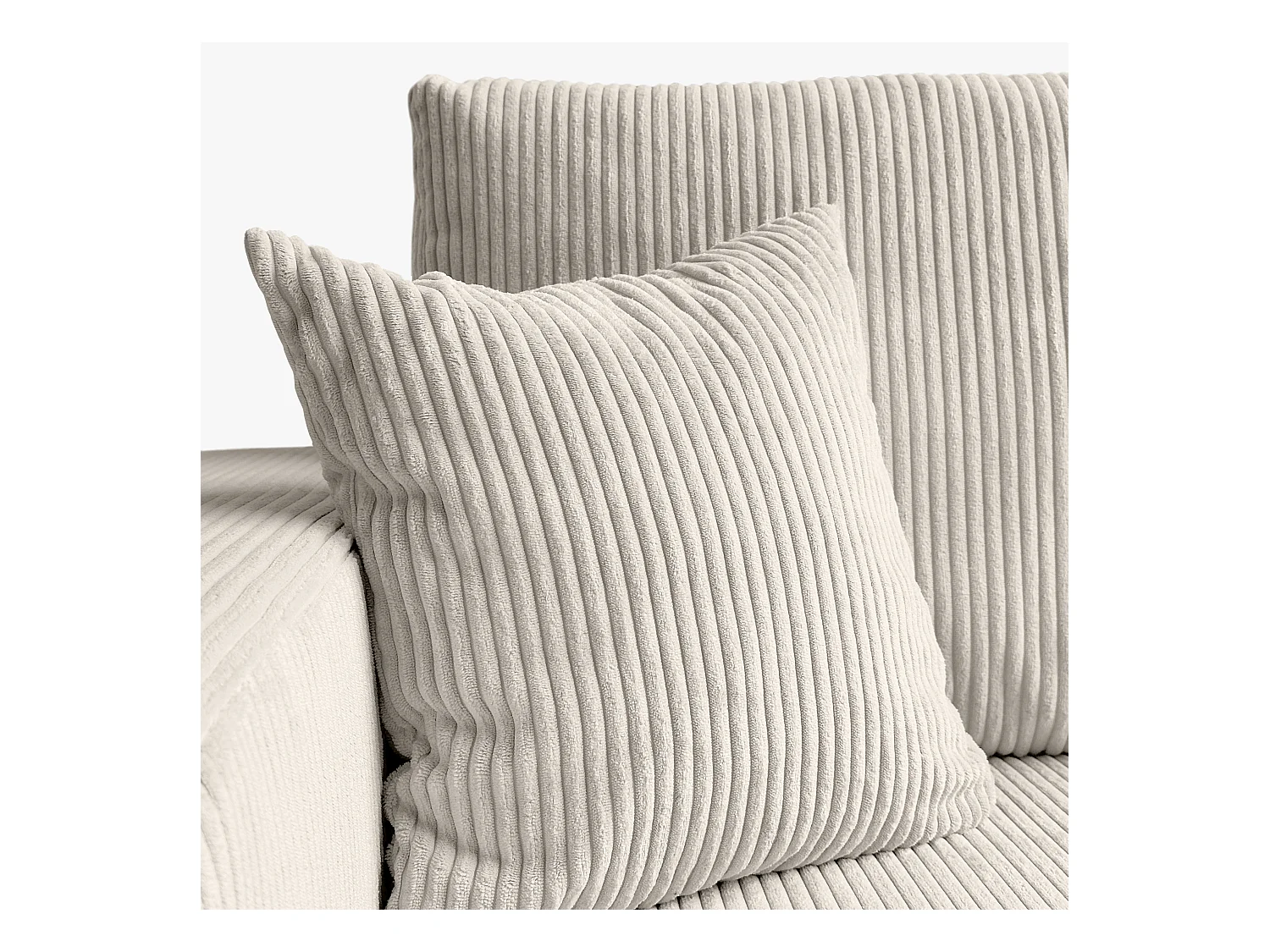 Ecksofa L Form Sofia 277 x 143 cm mit Schlaffunktion und Bettkasten Couch Cord Schlafsofa Schlafcouch Sofa universale Seite, beige