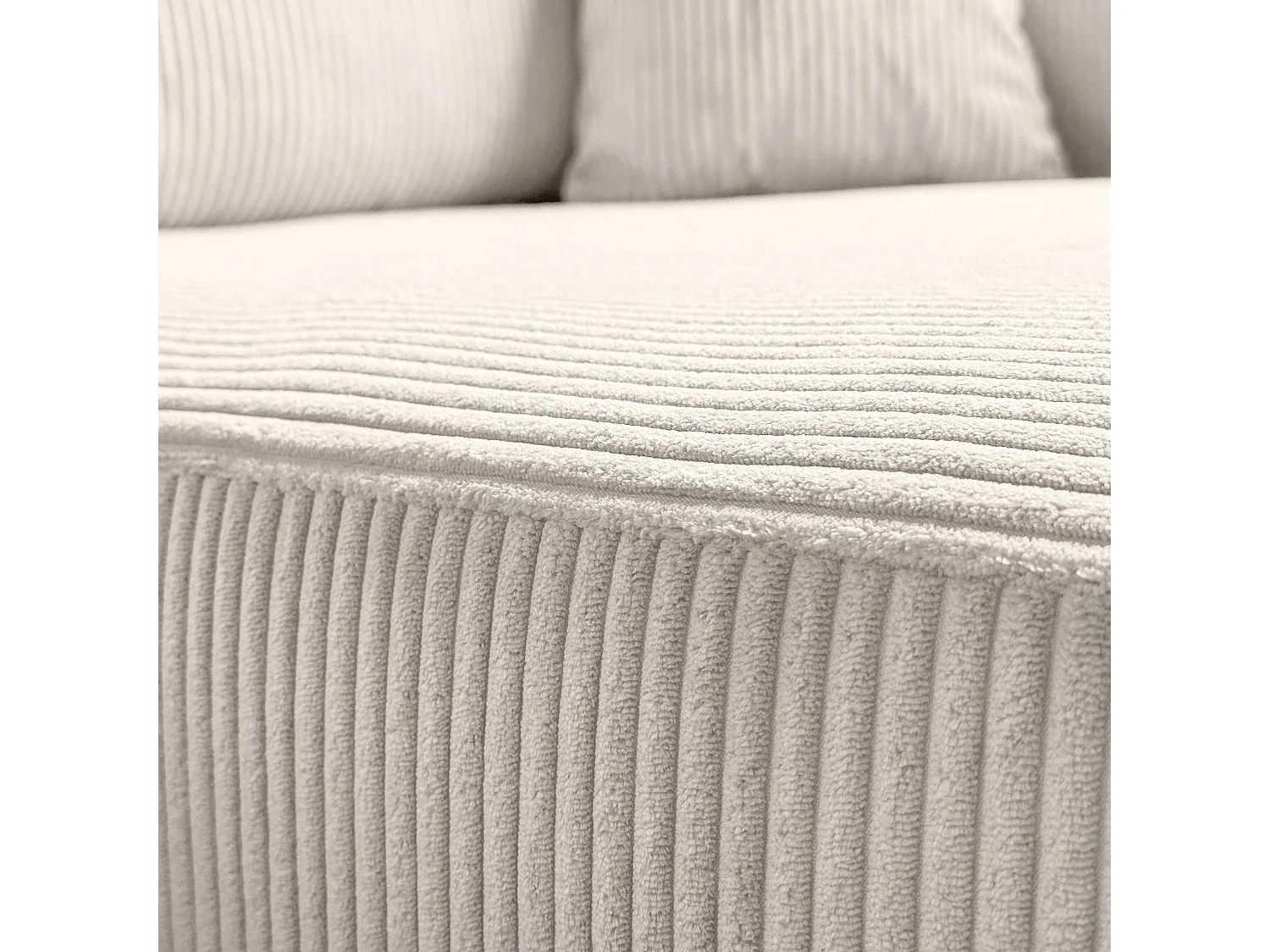 Ecksofa L Form Sofia 277 x 143 cm mit Schlaffunktion und Bettkasten Couch Cord Schlafsofa Schlafcouch Sofa universale Seite, beige