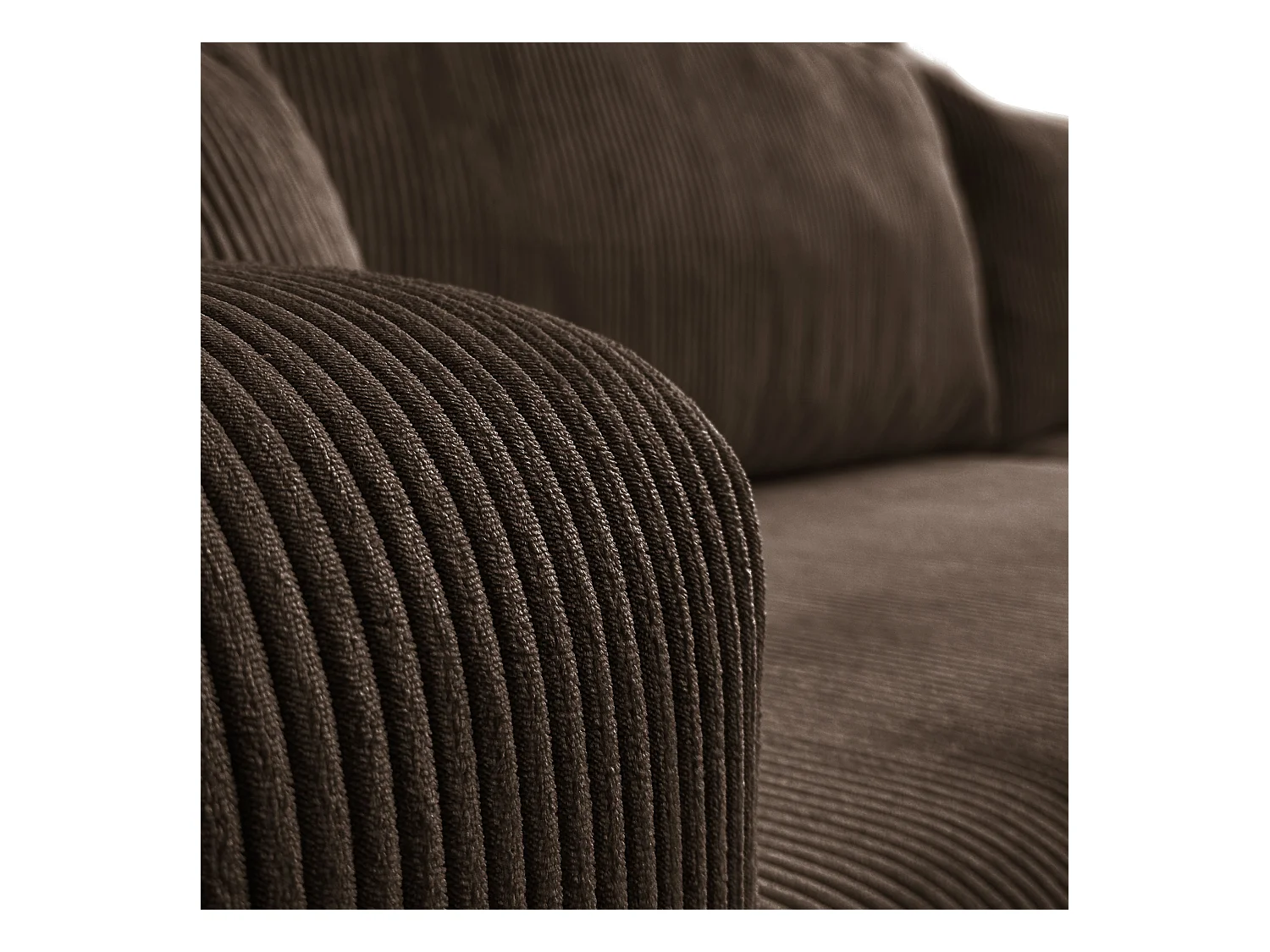 Ecksofa L Form Sofia 277 x 143 cm mit Schlaffunktion und Bettkasten Couch Cord Schlafsofa Schlafcouch Sofa universale Seite, braun