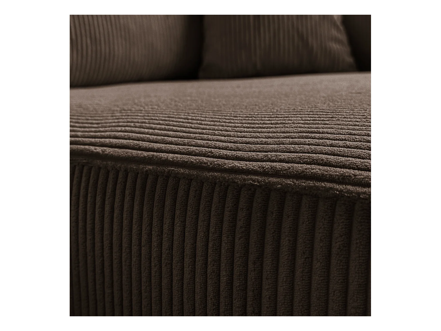 Ecksofa L Form Sofia 277 x 143 cm mit Schlaffunktion und Bettkasten Couch Cord Schlafsofa Schlafcouch Sofa universale Seite, braun