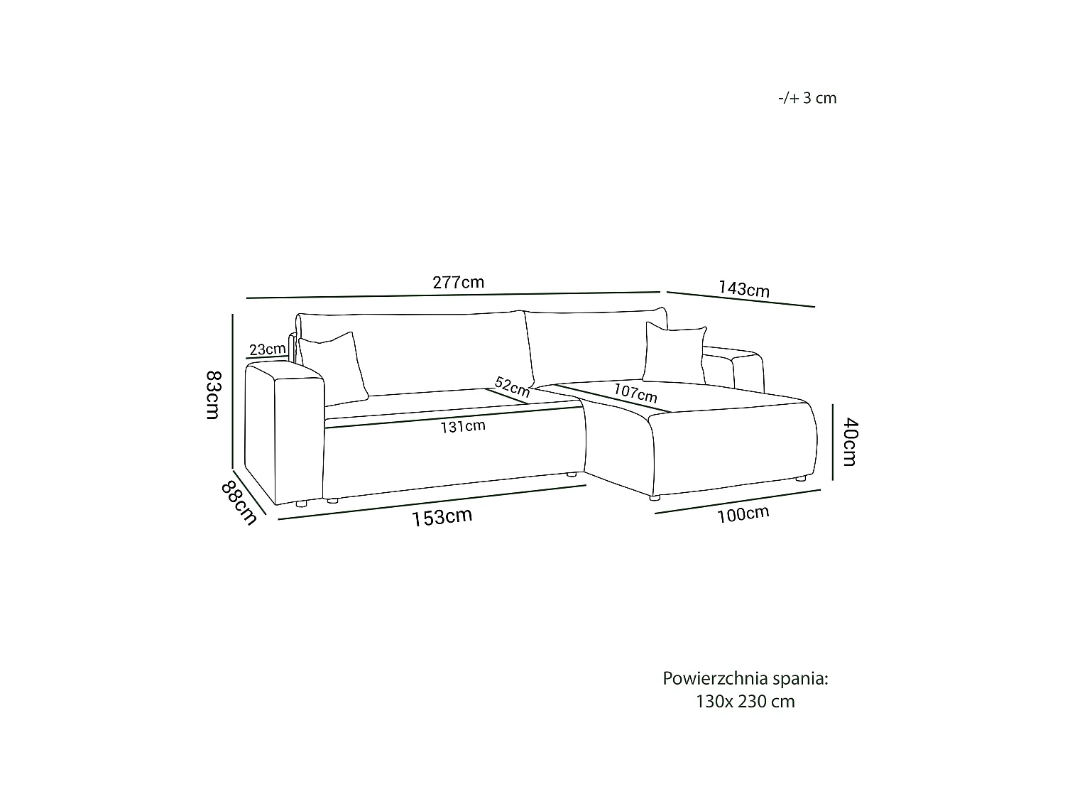 Ecksofa L Form Sofia 277 x 143 cm mit Schlaffunktion und Bettkasten Couch Cord Schlafsofa Schlafcouch Sofa universale Seite, braun