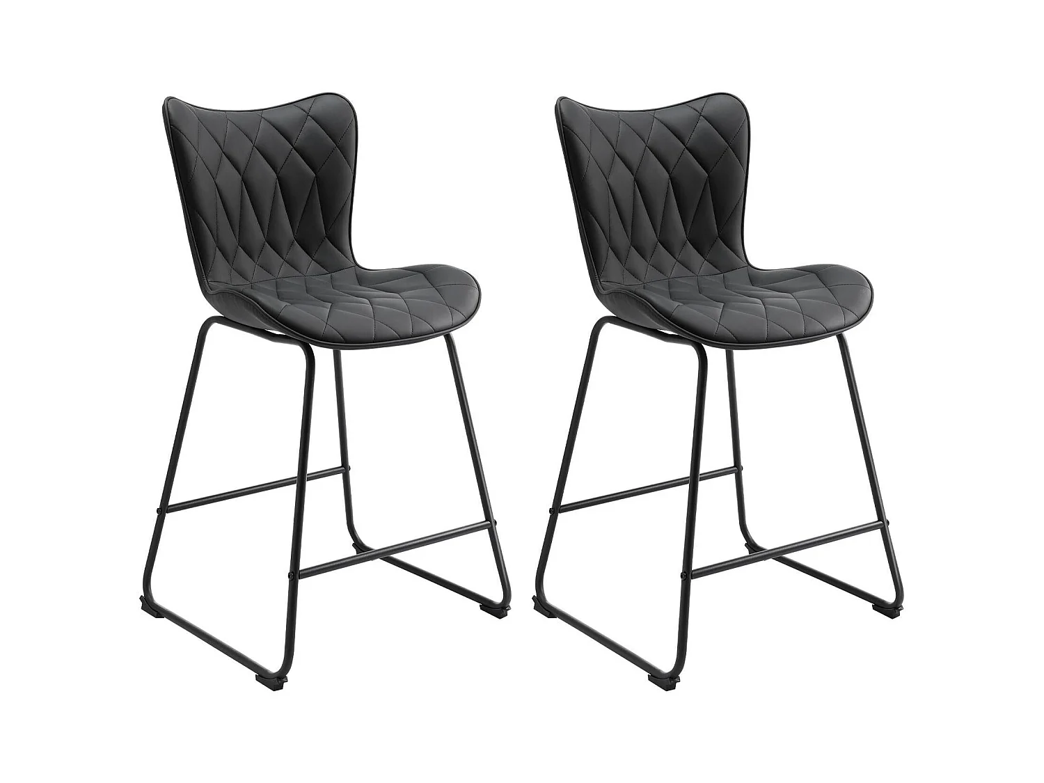 Lot de 2 Tabourets de bar hauts Tabourets de bar modernes et élégants adaptés à un usage domestique et commercial