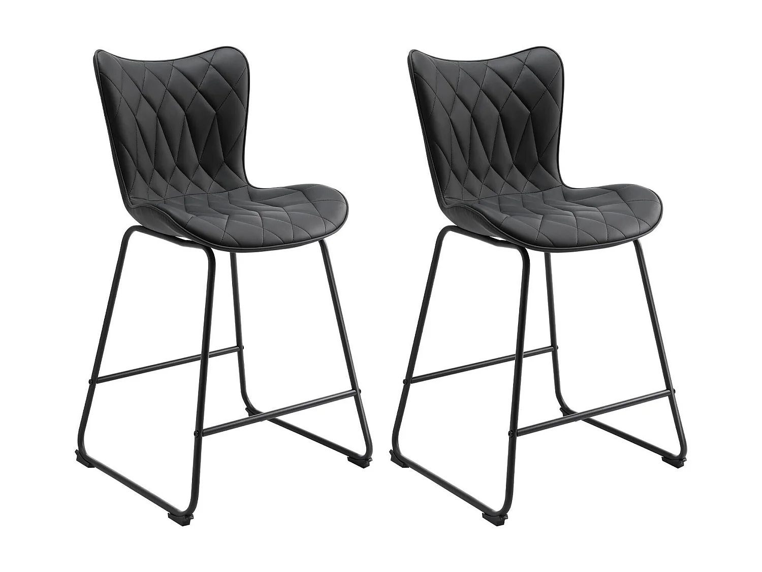 Lot de 2 Tabourets de bar hauts Tabourets de bar modernes et élégants adaptés à un usage domestique et commercial