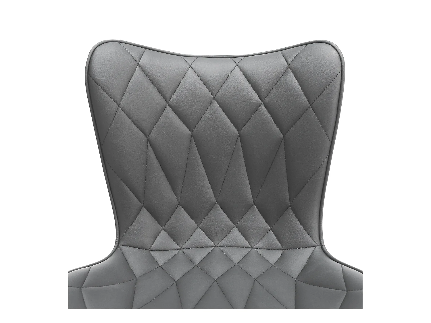 Taburete alto - 2 gris oscuro, acolchado diamante 'piel de gato'