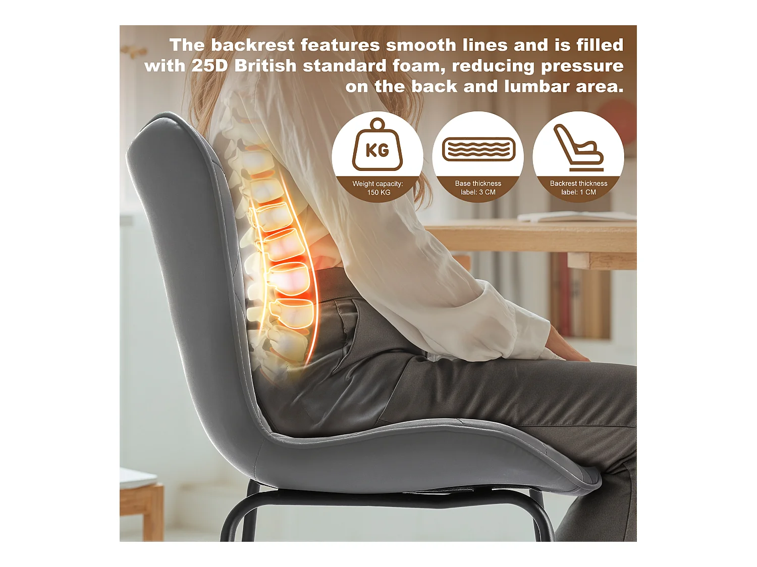 Taburete alto - 2 gris oscuro, acolchado diamante 'piel de gato'