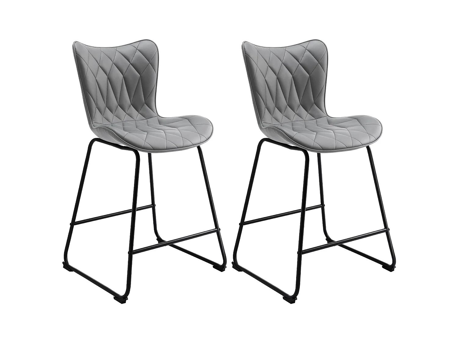 Lot de 2 Tabourets de bar hauts Tabourets de bar modernes et élégants adaptés à un usage domestique et commercial