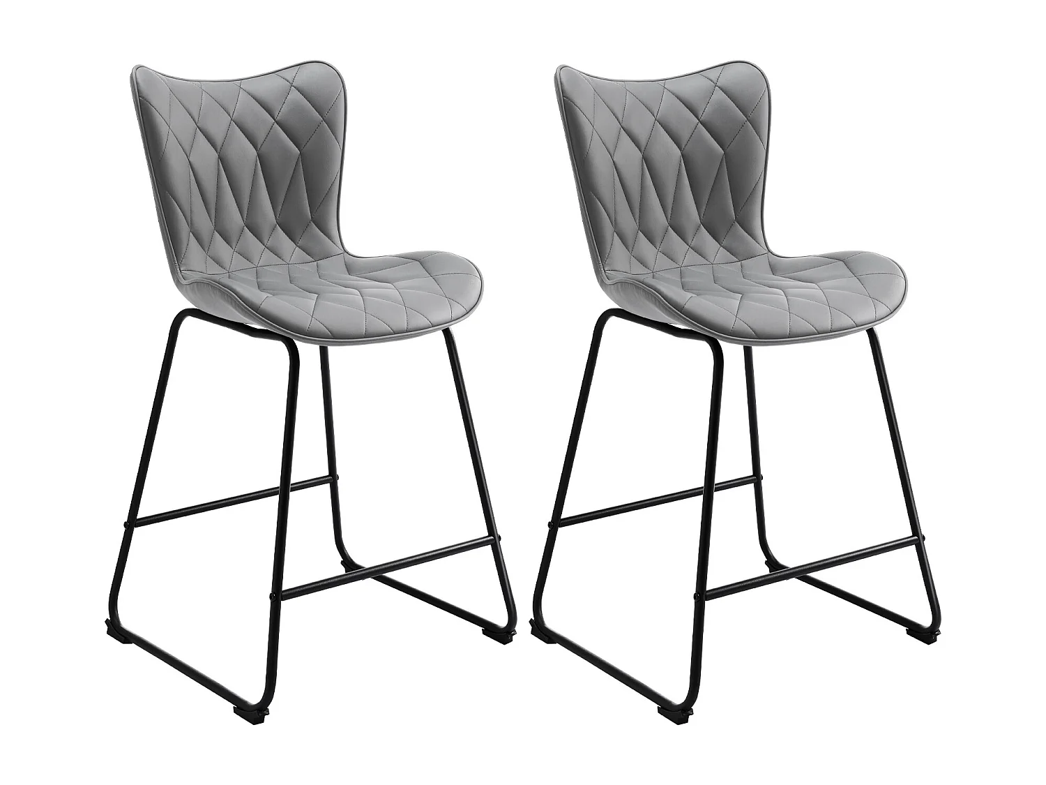 Lot de 2 Tabourets de bar hauts Tabourets de bar modernes et élégants adaptés à un usage domestique et commercial