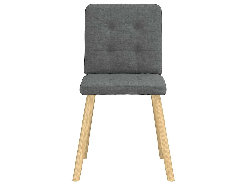 Chaises à manger lot de 2 gris foncé tissu