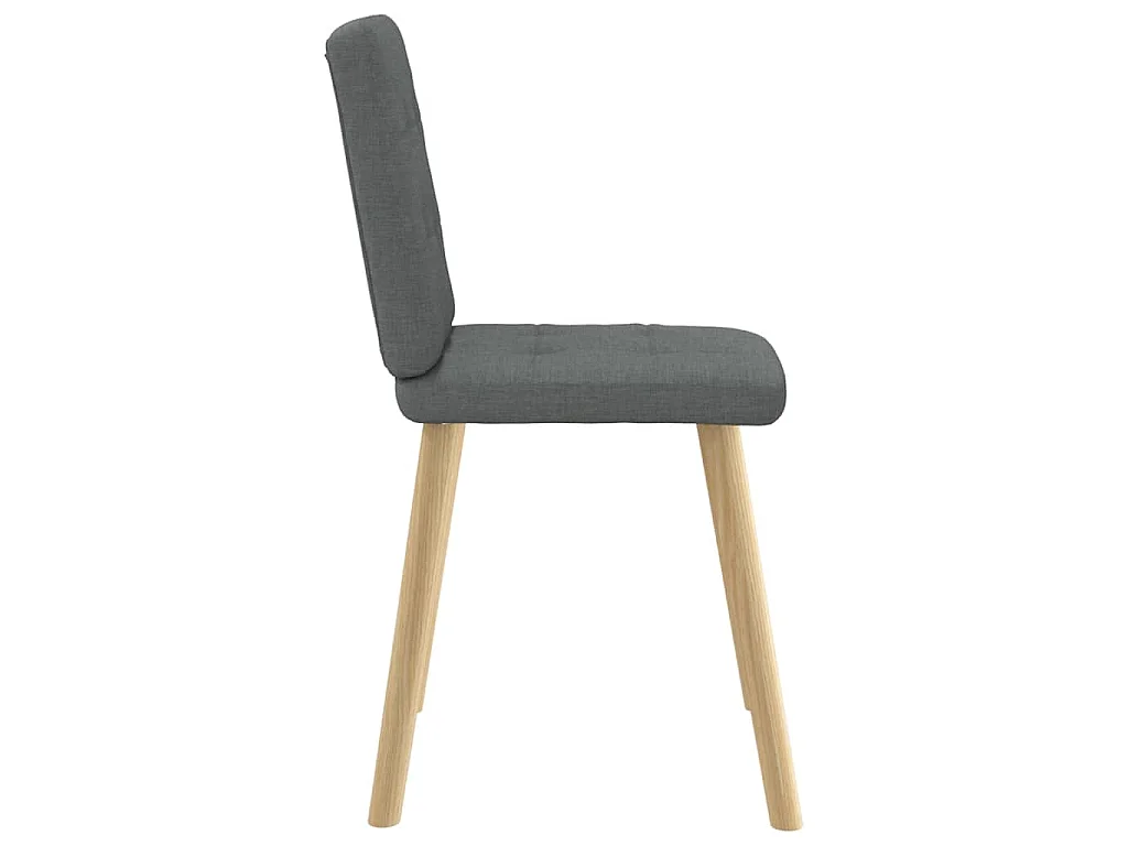 Chaises à manger lot de 2 gris foncé tissu