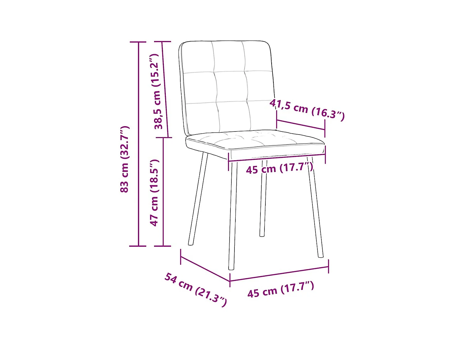Eetkamerstoelen 2 st fluweel zwart