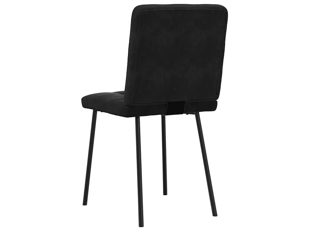 Chaises à manger lot de 2 Noir Velours