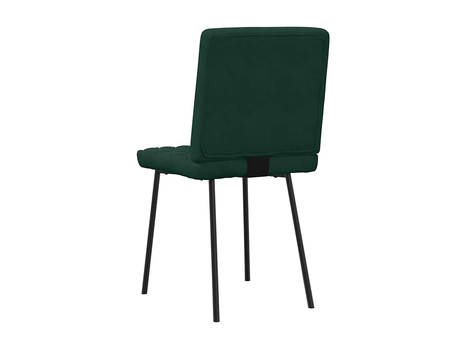 Chaises à manger lot de 2 Vert foncé Velours