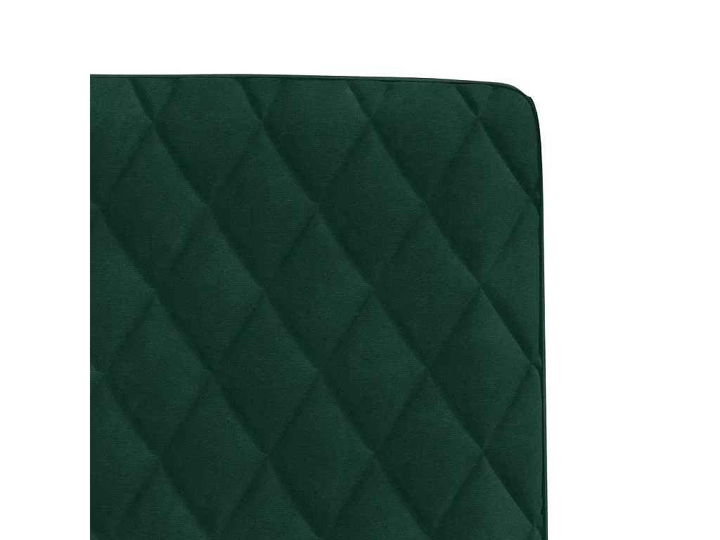 Chaises à manger lot de 2 Vert foncé Velours