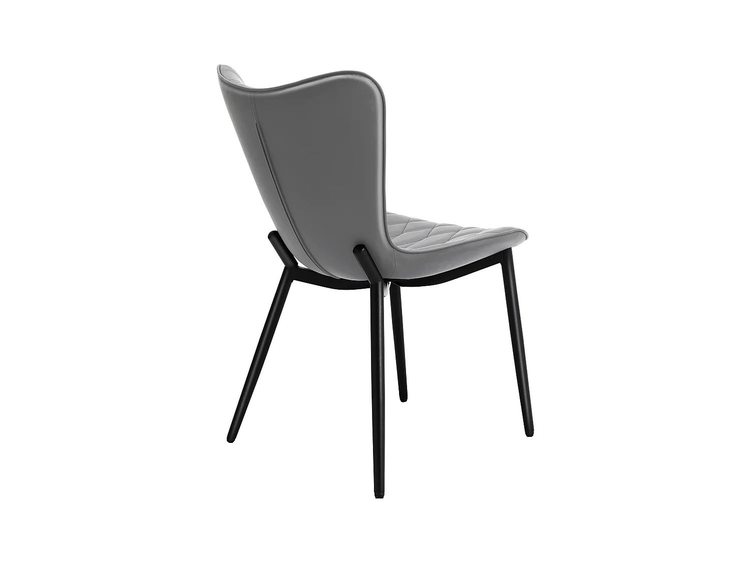 Lot de 2 chaises de salle à manger HOMEMiYN en similicuir gris – Résistantes aux rayures, confort haut de gamme et robustes