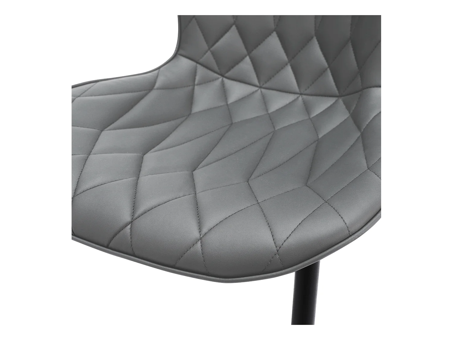 Lot de 2 chaises de salle à manger HOMEMiYN en similicuir gris – Résistantes aux rayures, confort haut de gamme et robustes