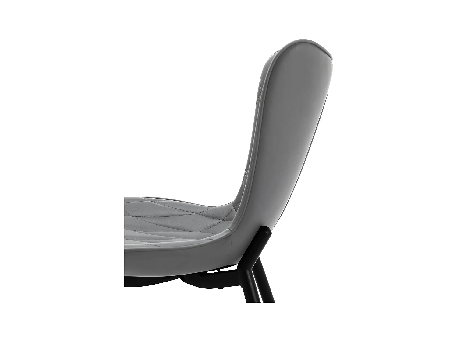 Lot de 2 chaises de salle à manger HOMEMiYN en similicuir gris – Résistantes aux rayures, confort haut de gamme et robustes