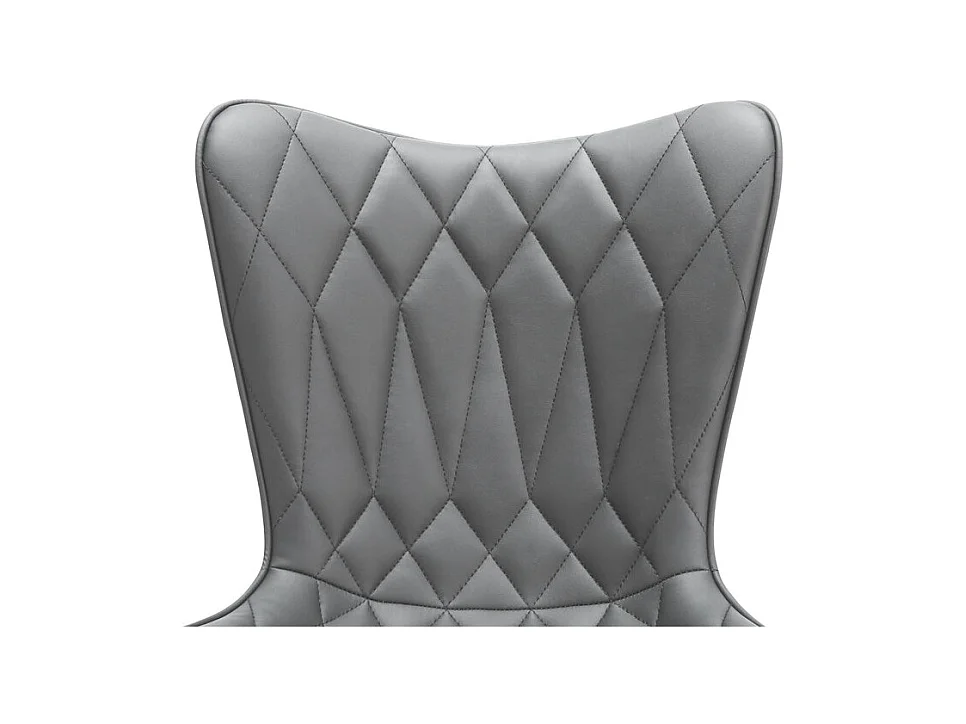 Lot de 2 chaises de salle à manger HOMEMiYN en similicuir gris – Résistantes aux rayures, confort haut de gamme et robustes