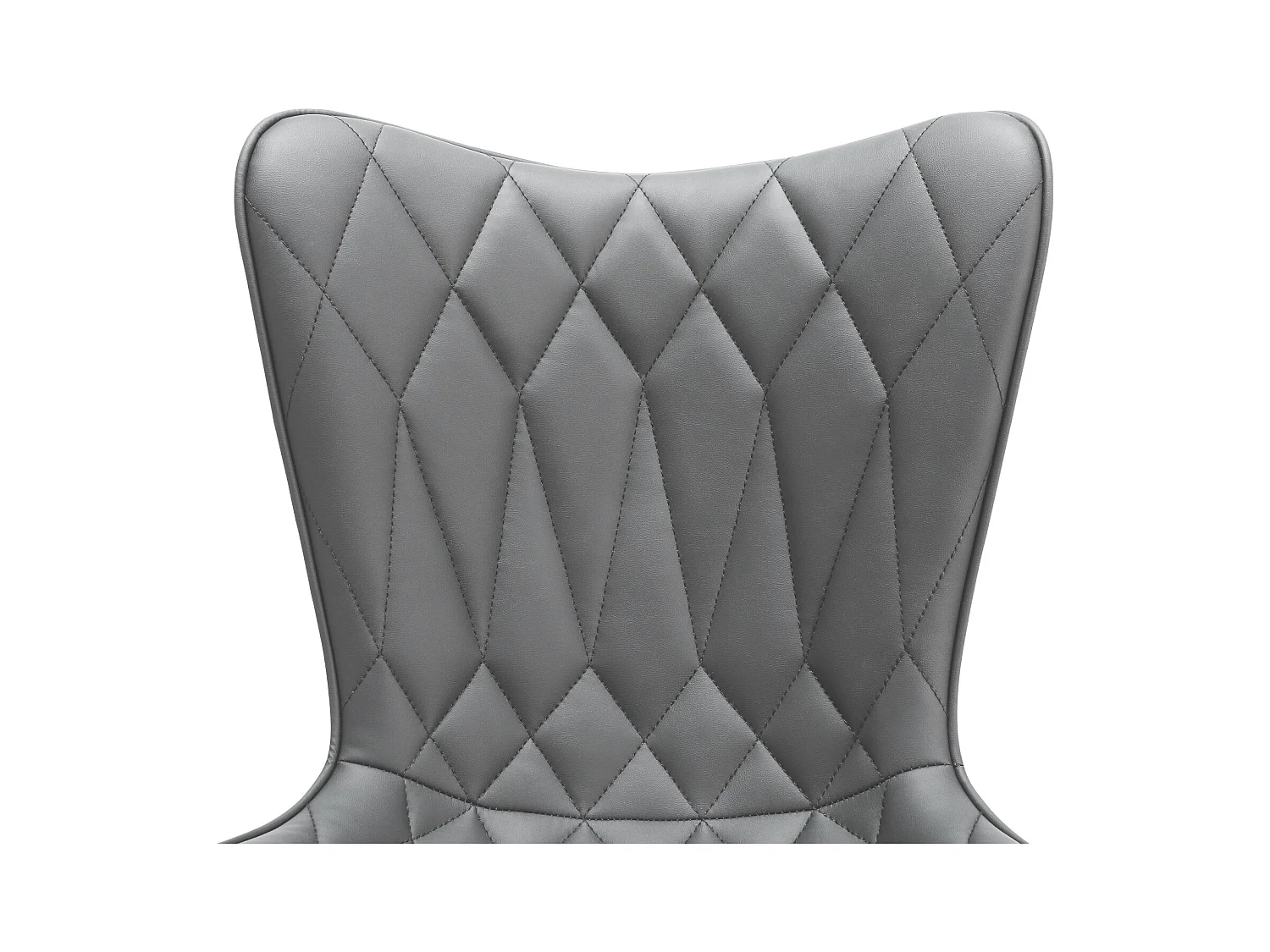 Sillas comedor - 2 gris oscuro, acolchado diamante 'piel de gato'