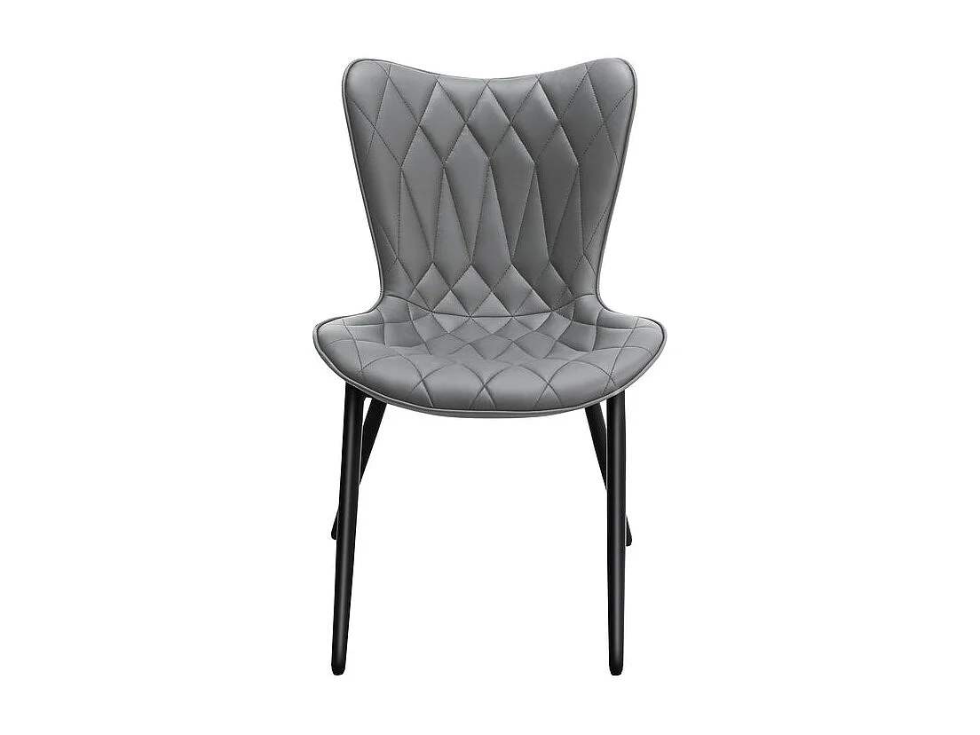 Lot de 2 chaises de salle à manger HOMEMiYN en similicuir gris – Résistantes aux rayures, confort haut de gamme et robustes