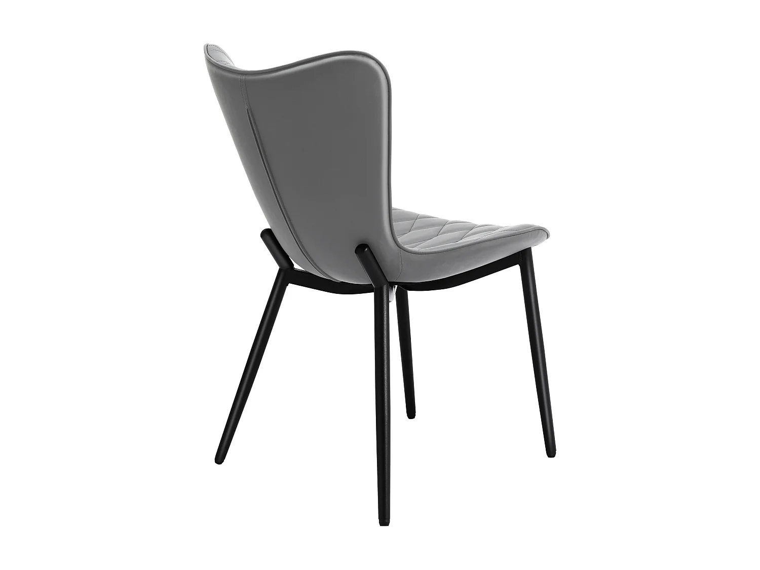 Lot de 2 chaises de salle à manger HOMEMiYN en similicuir gris – Résistantes aux rayures, confort haut de gamme et robustes