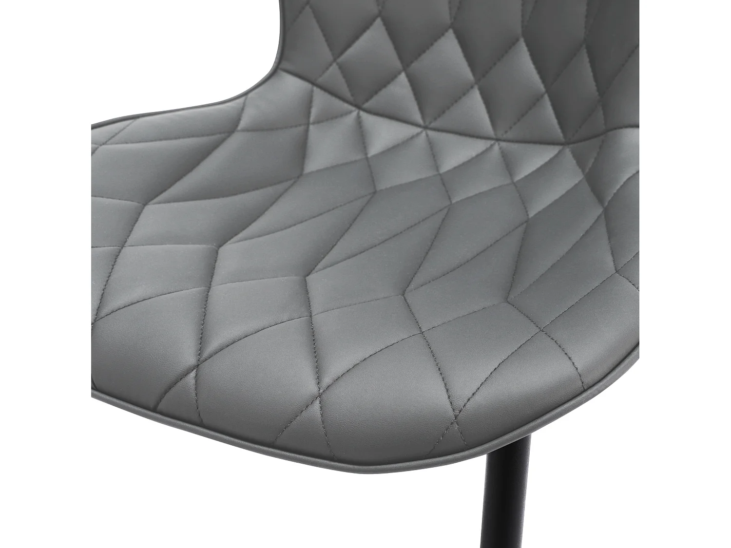 Lot de 2 chaises de salle à manger HOMEMiYN en similicuir gris – Résistantes aux rayures, confort haut de gamme et robustes